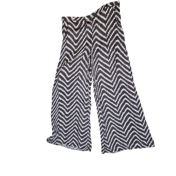 Cartonnier Anthropologie Wide Leg Palazzo Chevron Pants - Picture 2 of 11